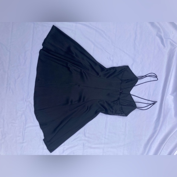 VTG 90’s Filigree Ltd Collection Black Spaghetti Strap Dress W/ Matching Bolero - Picture 9 of 12